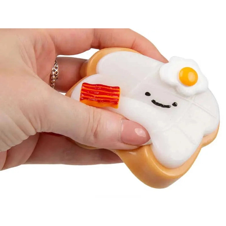 🍞🥓 Scrunchems Sticky Squishy Tic-Tac Toast | Interactive Breakfast Sensory Fidget Toy ✨
